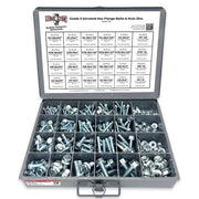 Inch Grade 5 Serrated Hex Flange Bolts & Lock Nuts Assortment - 348 PCS