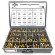 Inch Grade 8 Hex Flange Bolts & Flange Lock Nuts Zinc Yellow Assortment - 693PCS