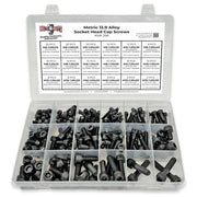 Metric 12.9 Alloy Allen Socket Head Cap Screws Bolts Black Oxide Assortment - 211 PCS