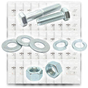 Inch Grade 5 Hex Cap Screws, Hex Nuts, Flat & Lock Washers - 334 PCS