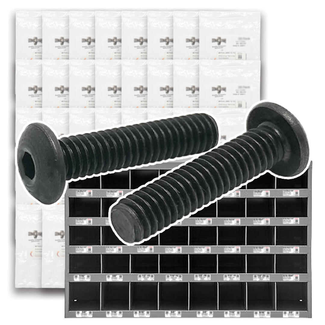 Alloy Button Socket Head Cap Screws Black Oxide- 1656 PCS