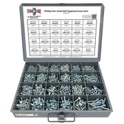 Phillips Pan Head Sheet Metal Self Tapping Screws Assortment - 1421 PCS