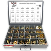 Inch Grade 8 Hex Cap Screws, Hex Nuts, Flat & Lock Washers Fine Thread Zinc Yellow 1/4", 5/16" 3/8", & 1/2" - 1269 PCS