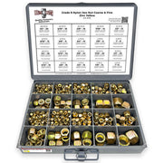 Grade 8 Nylon Hex Nut Coarse & Fine Zinc Yellow Assortment - 379 pcs
