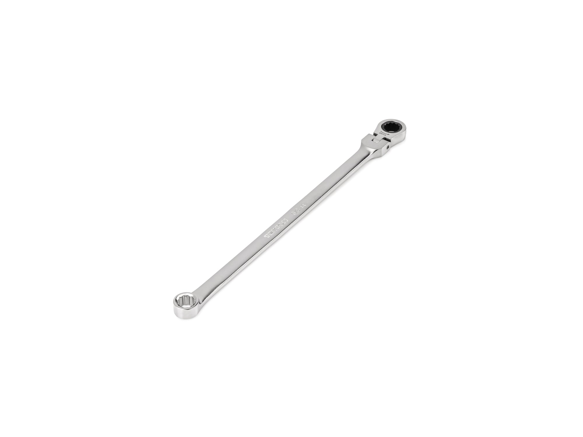 3/8 Inch Long Fixed/Flex Head 12-Point Ratcheting Box End Wrench