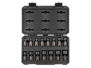 3/8 Inch Drive Shallow 6-Point Universal Joint Impact Socket Set with Case, 15-Piece (1/4 - 1 in.)