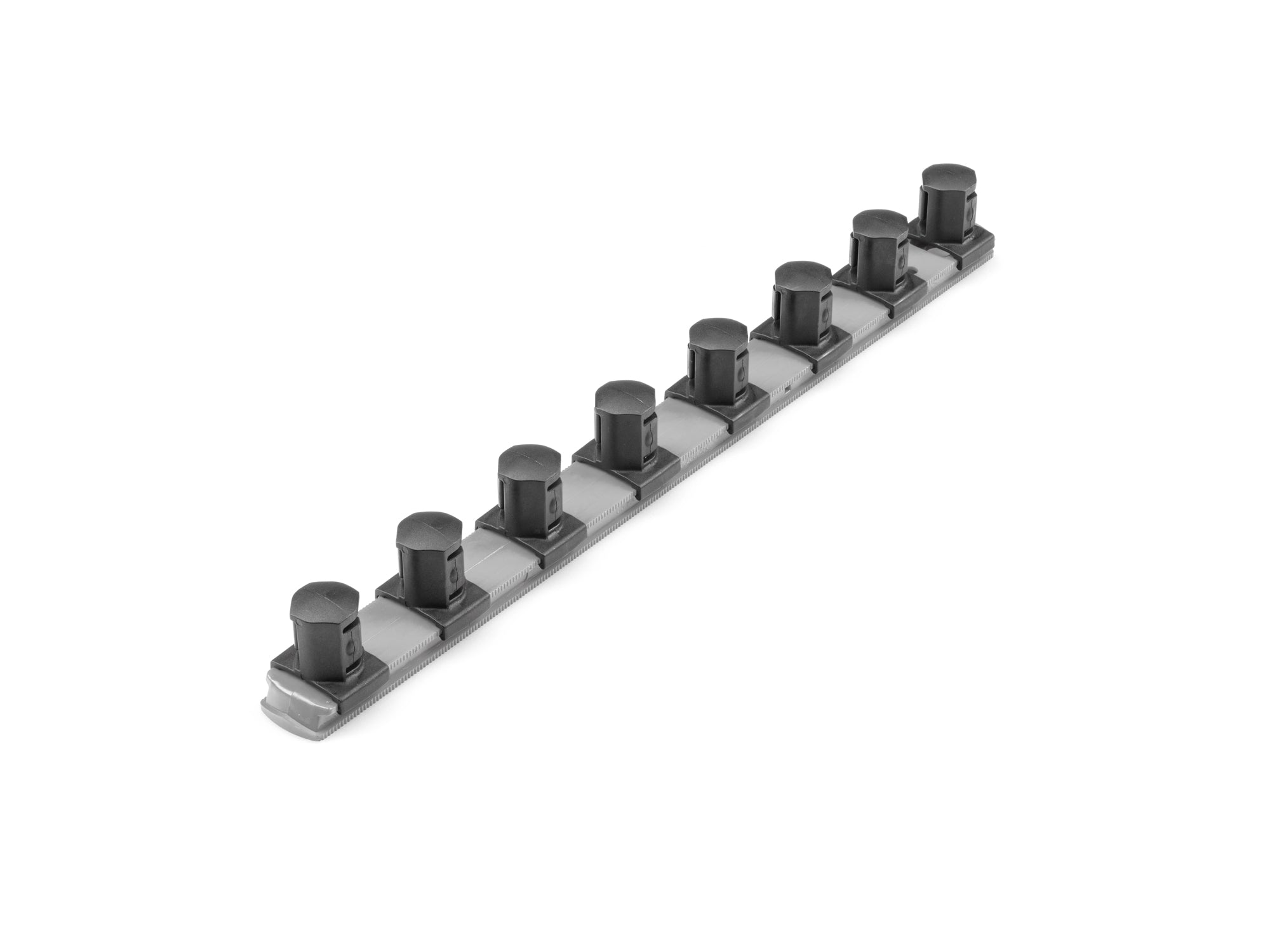 3/4 Inch Drive x 13 Inch Socket Rail, 8 Clips (Gray)
