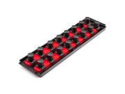 3/4 Inch Drive 2-Rail Socket Organizer Set, Red (16-Tool)