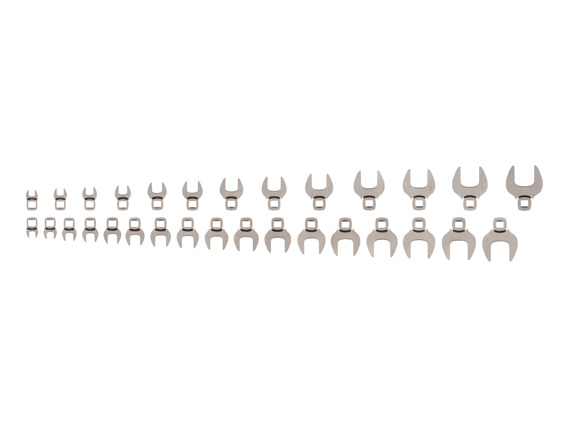 3/8 Inch Drive Crowfoot Wrench Set, 30-Piece (5/16 - 1 in., 8 - 24 mm)