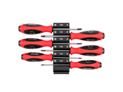 Torx Screwdriver Set with Modular Organizers - 4 Inch Shanks, 6-Piece (T10 - T30)