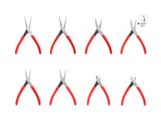 Mini Pliers Set, 8-Piece (Needle Nose, Long Nose, Flat Nose, Cutting)