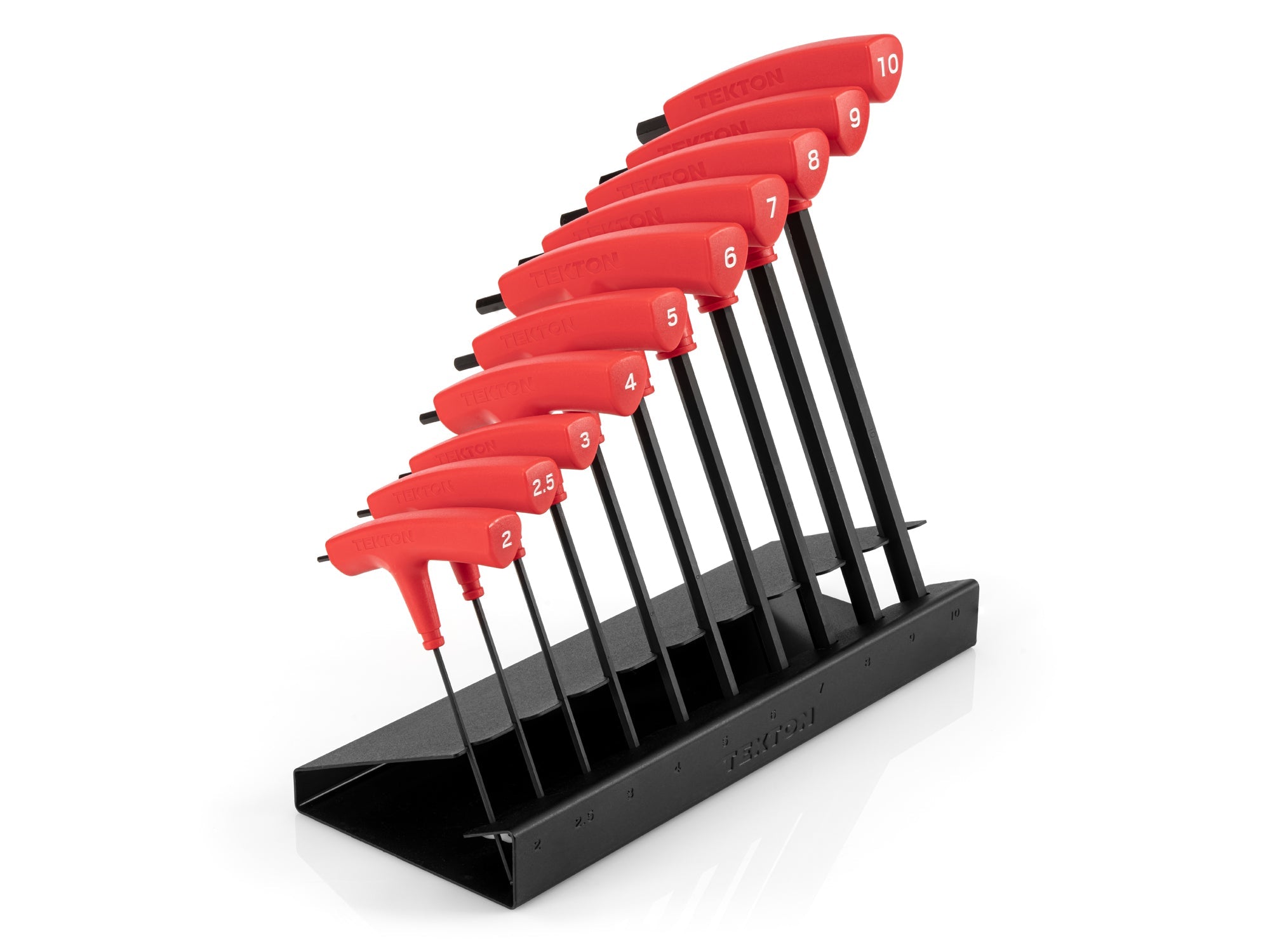 Ball End Hex T-Handle Key Set with Stand, 10-Piece (2 - 10 mm)