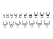 3/8 Inch Drive Crowfoot Wrench Set, 17-Piece (8 - 24 mm)