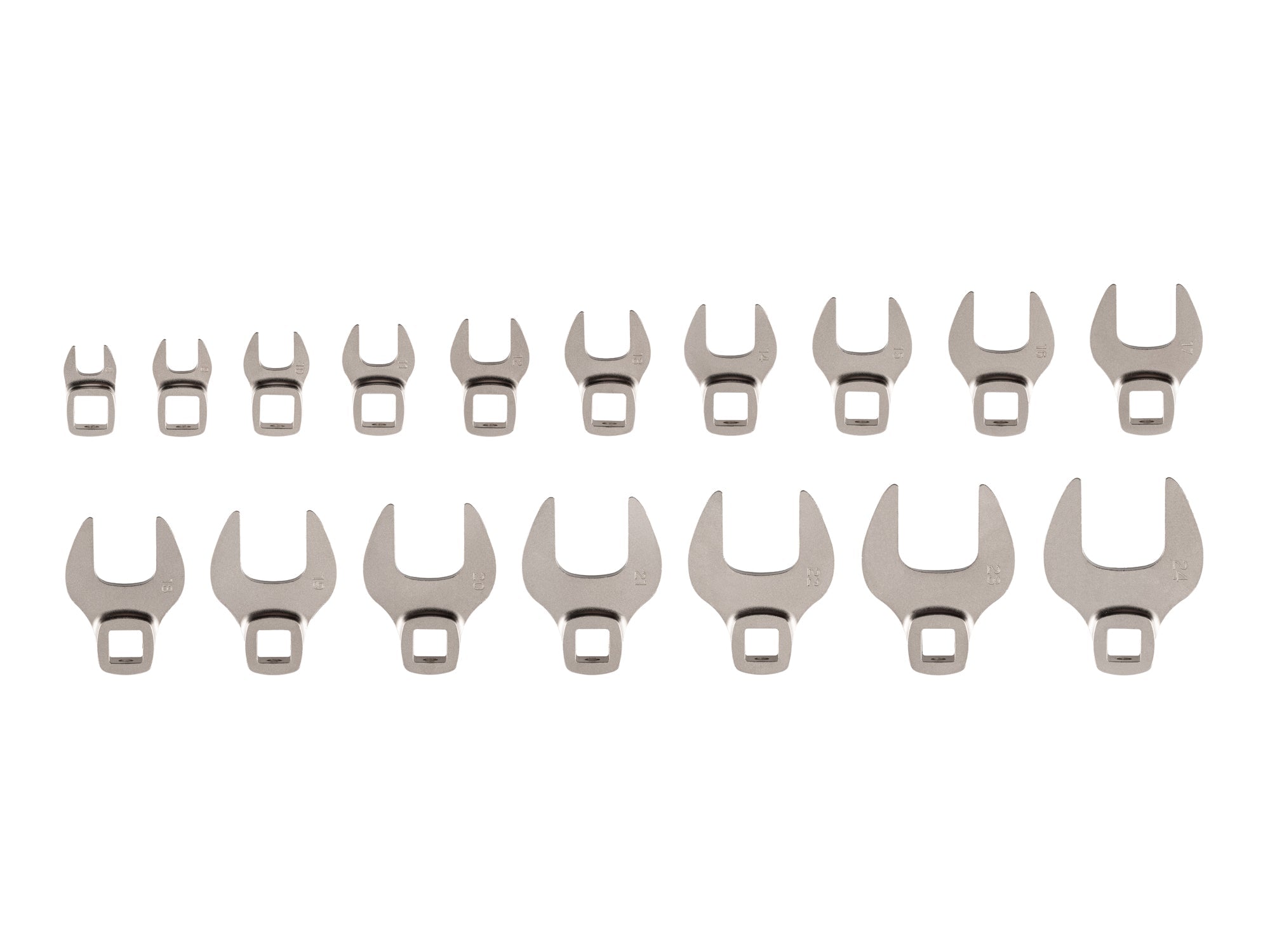 3/8 Inch Drive Crowfoot Wrench Set, 17-Piece (8 - 24 mm)