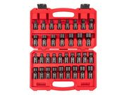 3/8 Inch Drive Shallow 6-Point Universal Joint Impact Socket Set with Case, 34-Piece (1/4 - 1 in., 6 - 24 mm)