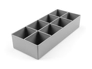 5 x 12 Inch Organizer Bin with Dividers (Gray)