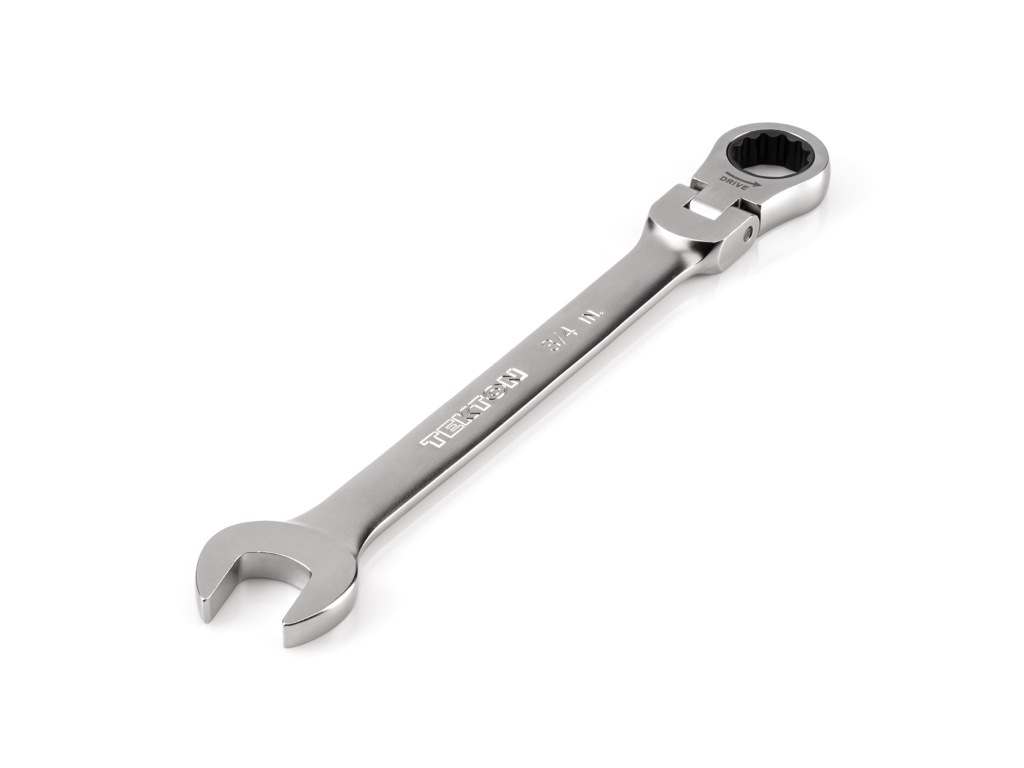 3/4 Inch Flex Head 12-Point Ratcheting Combination Wrench