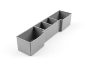3 x 12 Inch Organizer Bin with Dividers for L-BOXX 1 (Gray)