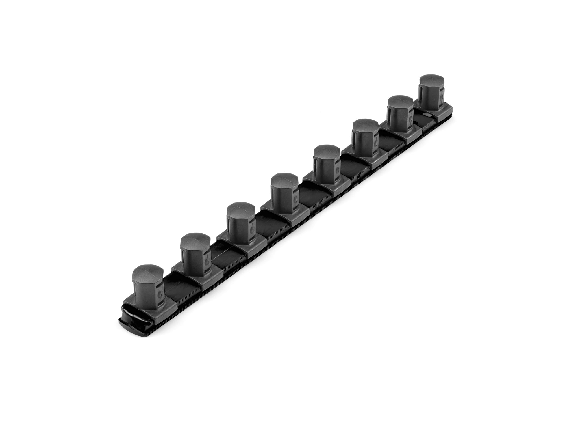 3/4 Inch Drive x 13 Inch Socket Rail, 8 Clips (Black)