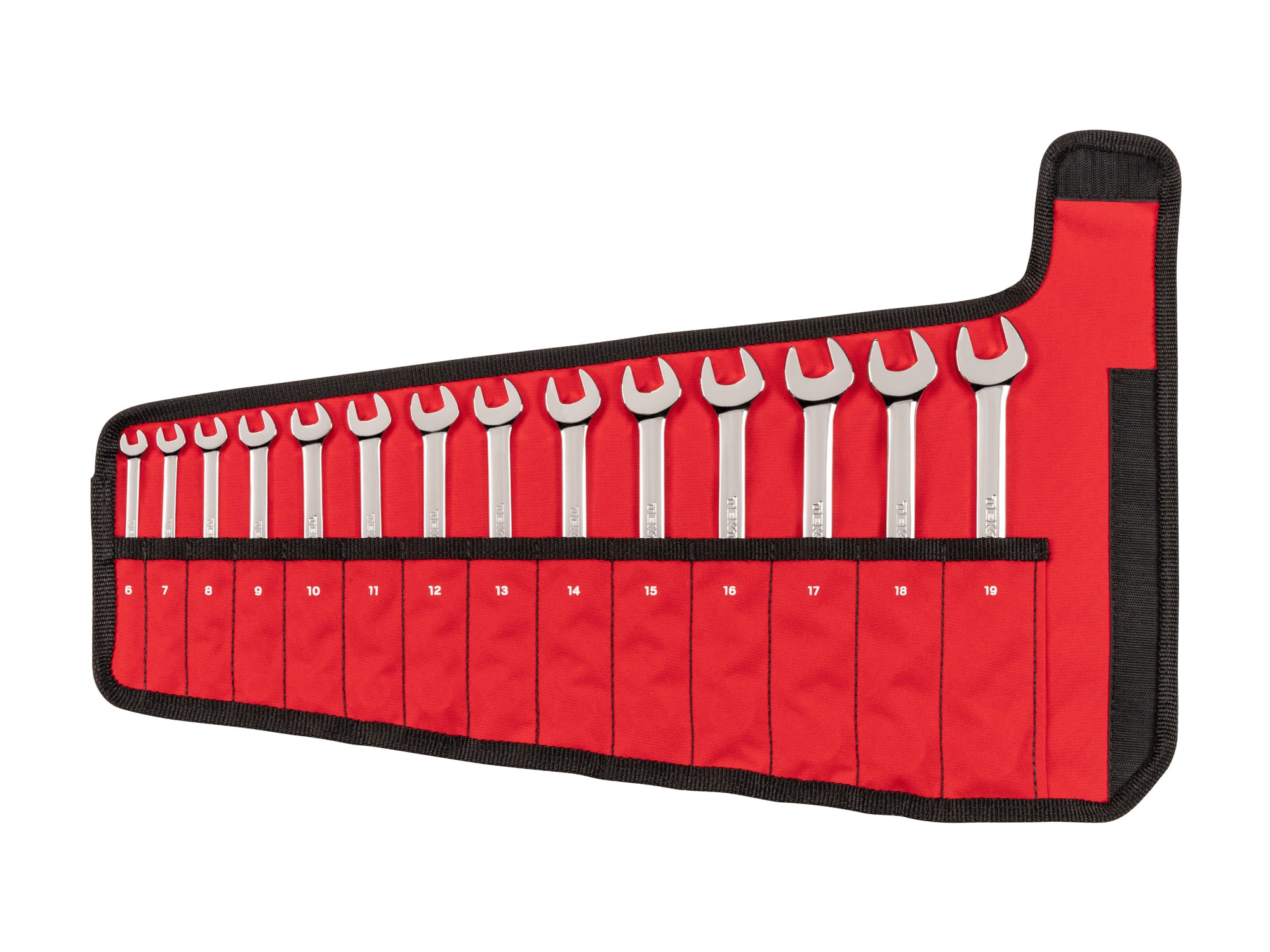 Combination Wrench Set with Roll, 14-Piece (6 - 19 mm)
