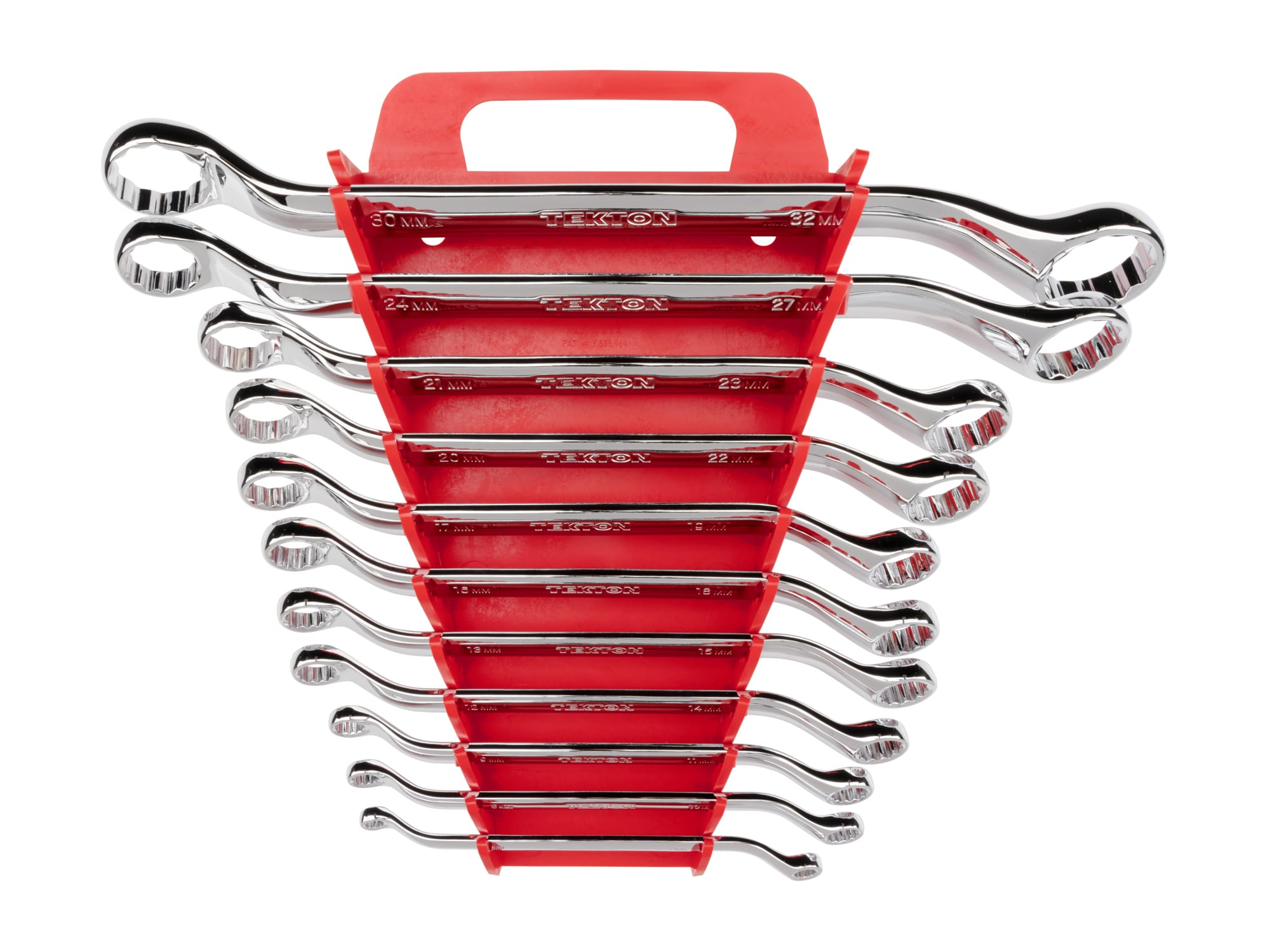 45-Degree Offset Box End Wrench Set with Holder, 11-Piece (6 - 32 mm)