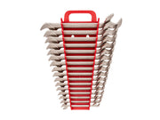 Angle Head Open End Wrench Set with Holder, 16-Piece (10-27 mm)