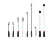 1/2 Inch Drive Non-Quick-Release Comfort Grip Ratchet, L-Handle, and Breaker Bar Set (9-Piece)