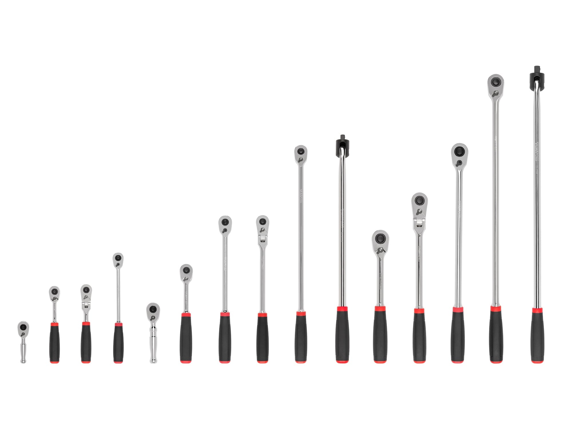 1/4, 3/8, 1/2 Inch Drive Quick-Release Comfort Grip Ratchet and Breaker Bar Set (15-Piece)