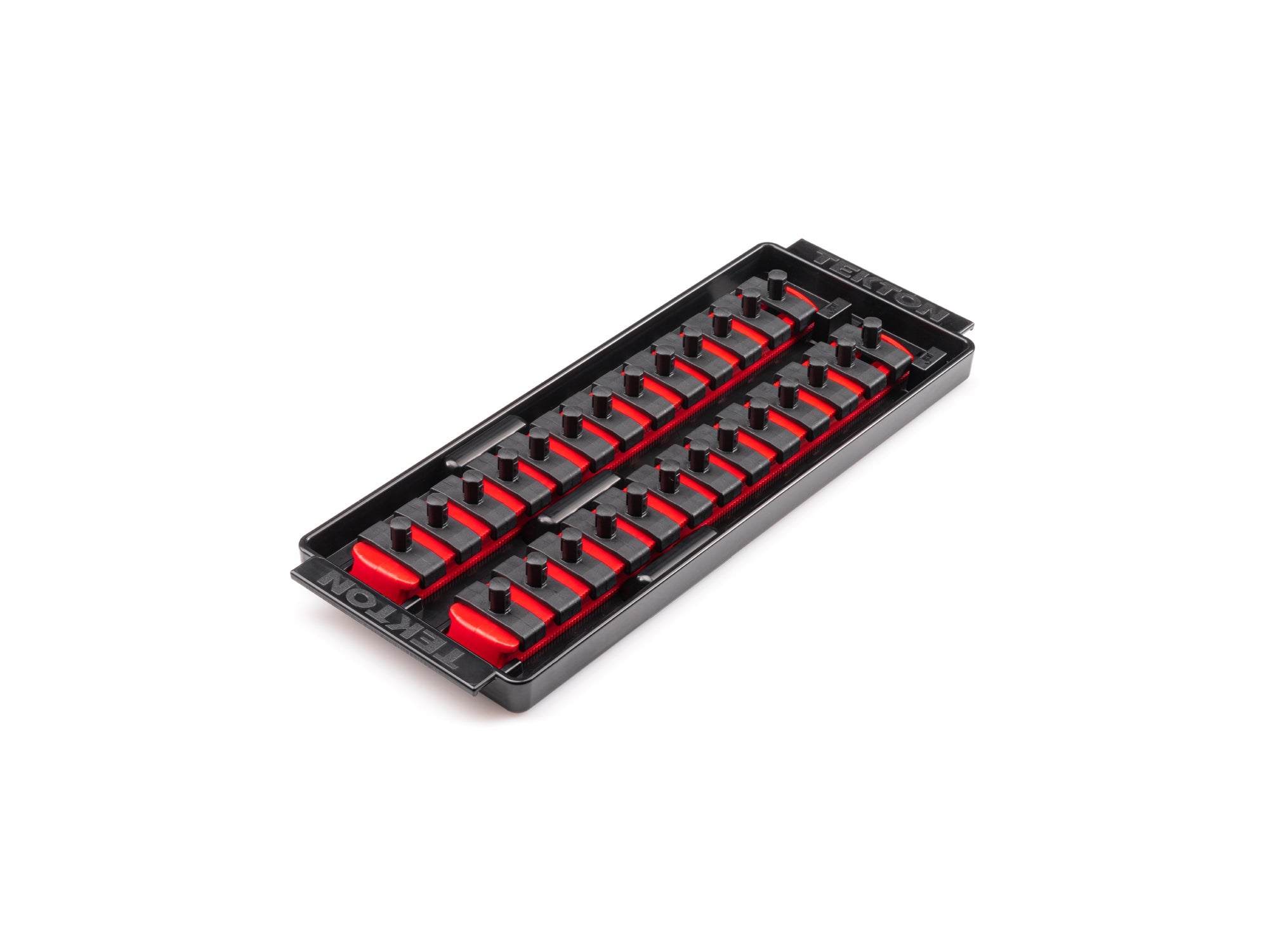 1/4 Inch Drive 2-Rail Socket Organizer Set, Red (26-Tool)