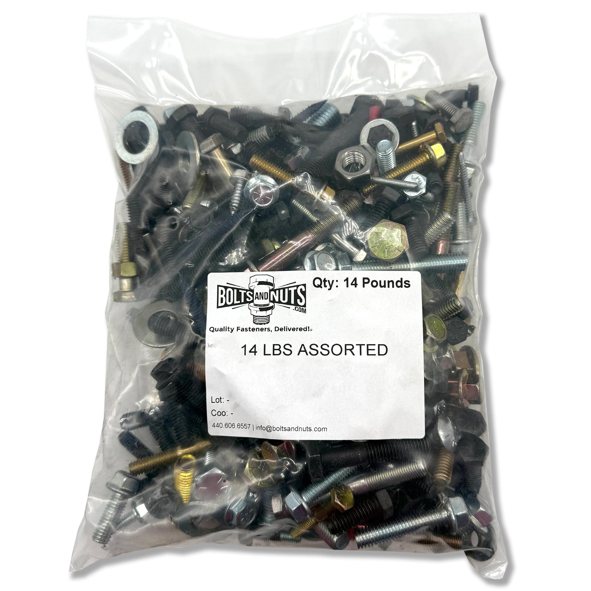 14, 28, or 42LBS Miscellaneous Assorted Bolts, Screws, Flange, Nuts, Pins, Washers, & More! Mystery Pack!