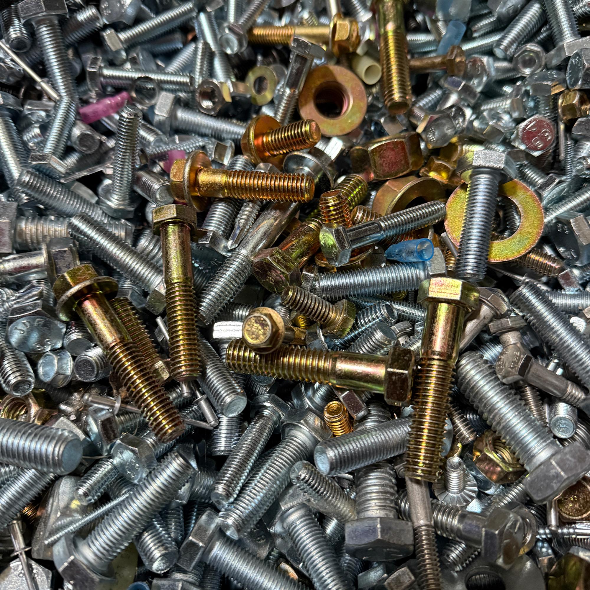 14, 28, or 42LBS Miscellaneous Assorted Bolts, Screws, Flange, Nuts, Pins, Washers, & More! Mystery Pack!