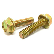 5/16-18X5/8"  Grade 5 Serrated Hex Flange Bolts Zinc Yellow