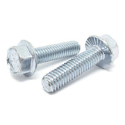 3/8-16x1-1/2" Grade 8 Serrated Hex Flange Bolts Zinc Clear