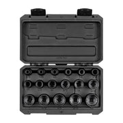 1/2 Inch Drive Shallow 12-Point Impact Socket Set with Case, 17-Piece (5/16 - 1-1/4 in.)