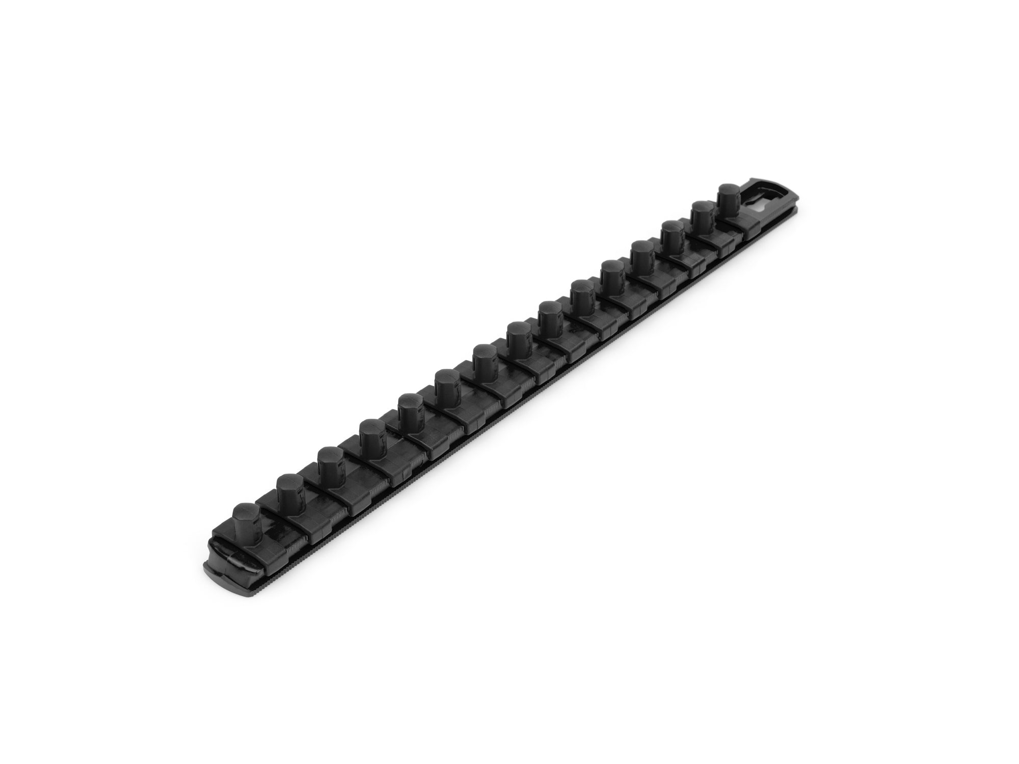 3/8 Inch Drive x 13 Inch Socket Rail, 15 Clips (Black)