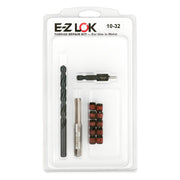 #10-32 x 3/8"-16 Carbon Steel Solid Wall Threaded Insert W/Red Loctite Standard Repair Kit with Inserts, Drill Bit, Tap, and Install Tool