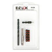 #10-24 x 3/8"-16 Carbon Steel Solid Wall Threaded Insert W/Red Loctite Standard Repair Kit with Inserts, Drill Bit, Tap, and Install Tool