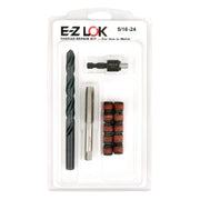 5/16"-24 x 1/2"-13 Carbon Steel Solid Wall Threaded Insert W/Red Loctite Standard Repair Kit with Inserts, Drill Bit, Tap, and Install Tool