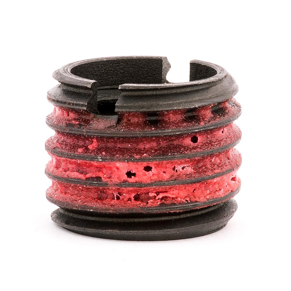 5/8"-11 x 7/8"-9 Carbon Steel Standard Wall Thread Insert for Metal w/ Red Loctite