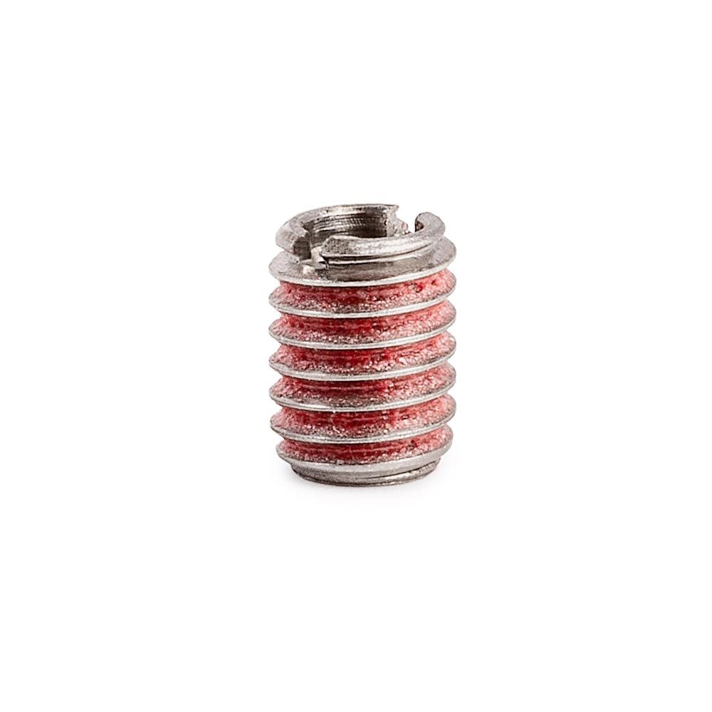 #4-40 x #10-32 Stainless Steel Standard Wall Thread Insert for Metal w/ Red Loctite