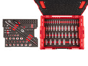 1/4, 3/8 Inch Drive Shallow and Deep 6-Point Socket Set with Lid Insert in Stacking Tool Box, 105-Piece (5/32 - 1 in., 4 - 24 mm)