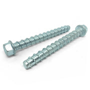 1/2x5" Tapking Heavy Duty Hex Washer Concrete Screws Zinc