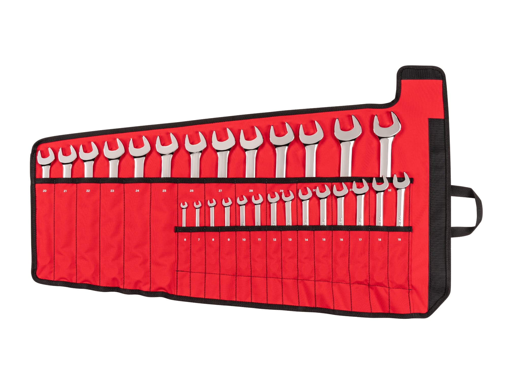 Combination Wrench Set with Roll, 27-Piece (6 - 32 mm)