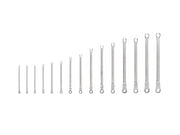 Long Fixed/Flex Head 12-Point Ratcheting Box End Wrench Set, 15-Piece (1/4-1 in.)