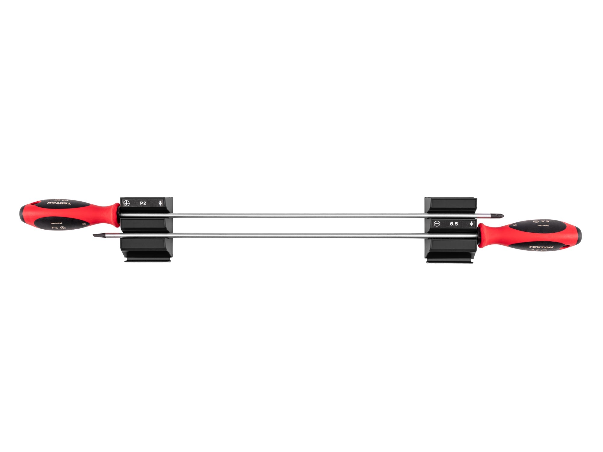 Phillips and Slotted Screwdriver Set with Modular Organizers - 18 Inch Shanks, 2-Piece (#2, 6.5 mm)