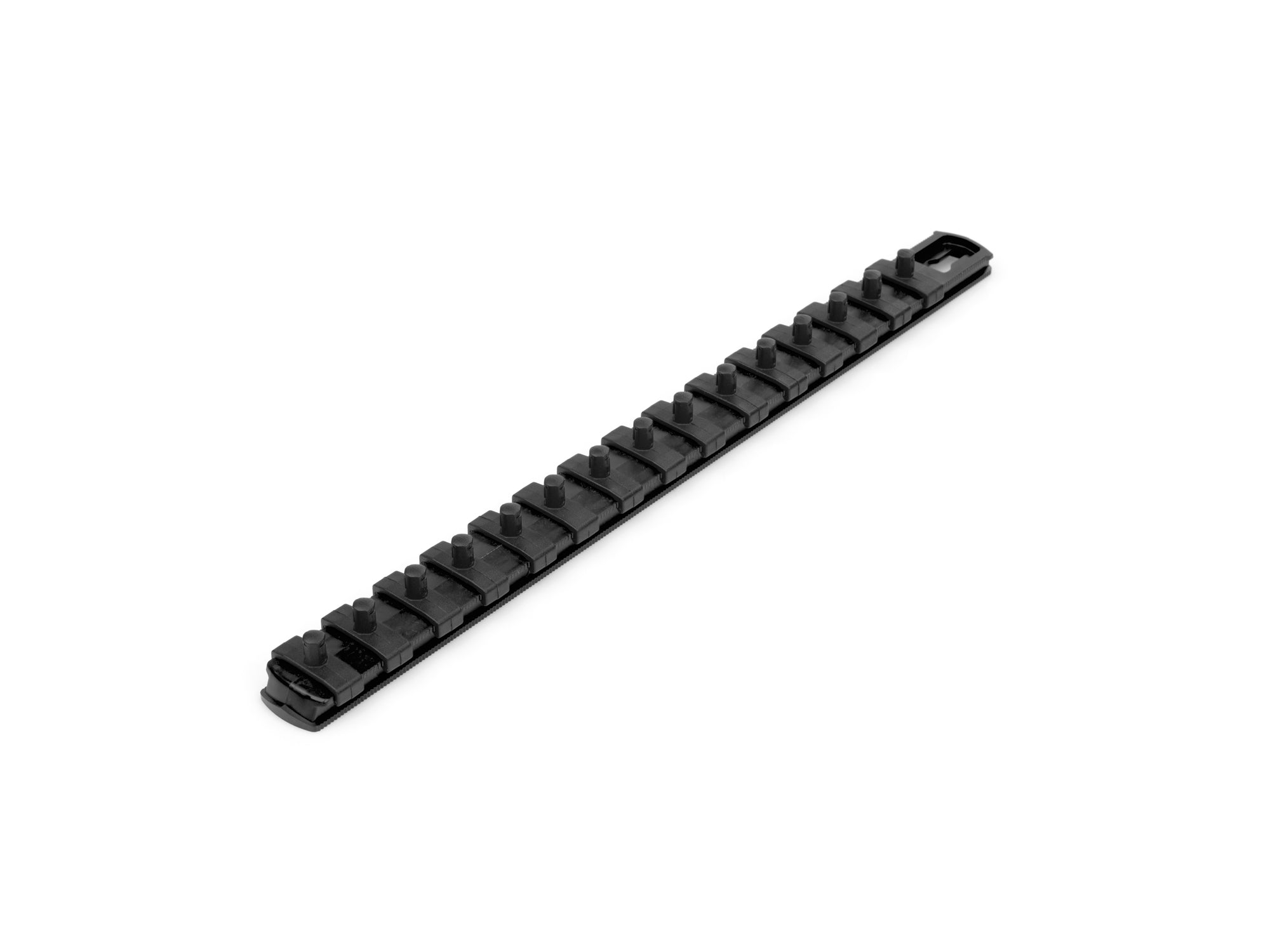 1/4 Inch Drive x 13 Inch Socket Rail, 15 Clips (Black)