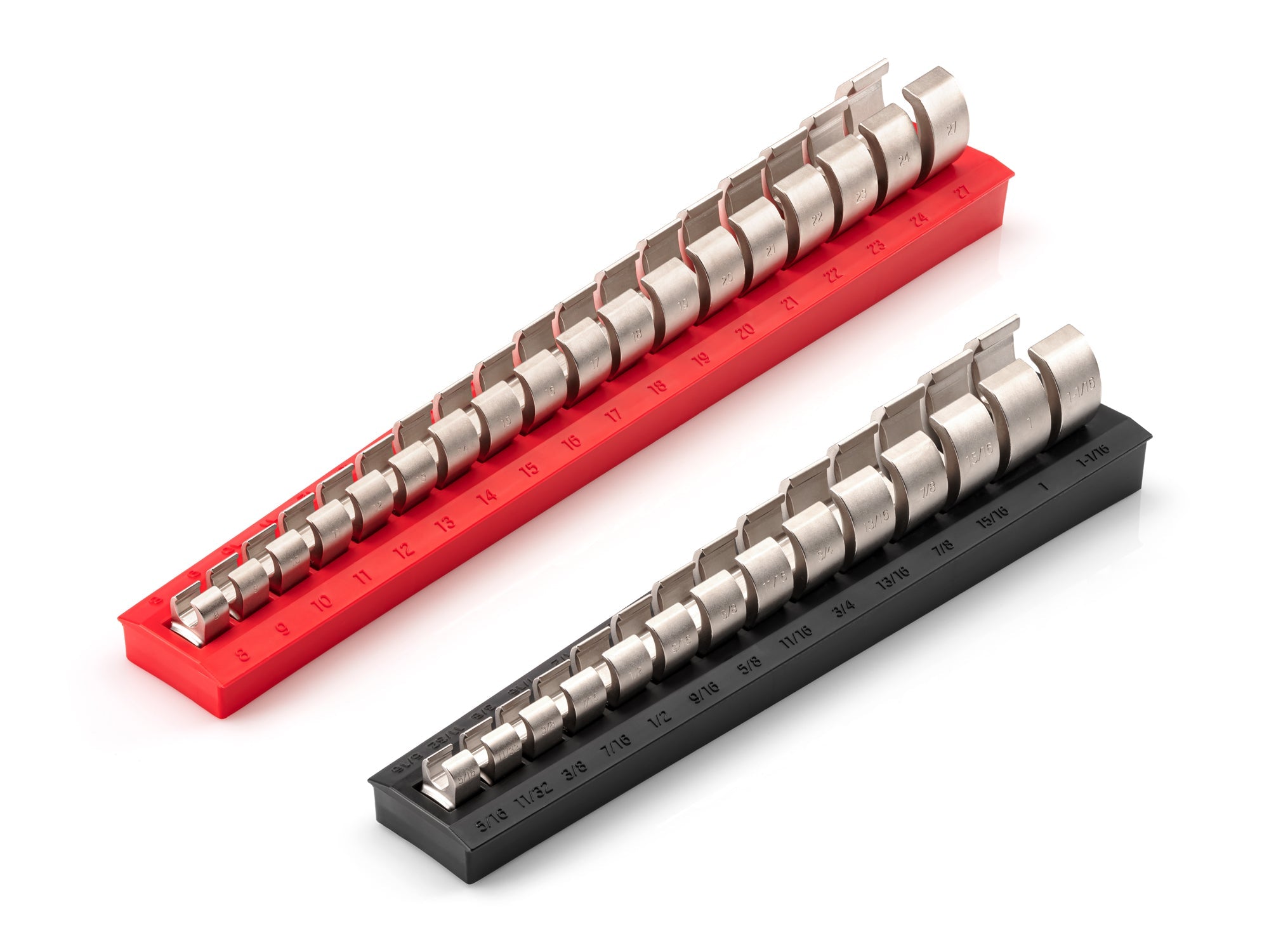 3/8 Inch Drive 6-Point Flare Nut Crowfoot Wrench Set with Racks, 32-Piece (5/16 - 1-1/16 in., 8-27 mm)