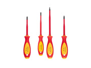 Phillips, Slotted, Square Insulated Screwdriver Set, 4-Piece (#2, 5.5 - 6.5 mm, #2)
