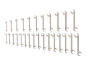 Angle Head Open End Wrench Set, 27-Piece (3/8-1 in., 10-27 mm)