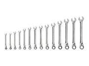Reversible 12-Point Ratcheting Combination Wrench Set, 14-Piece (6-19 mm)